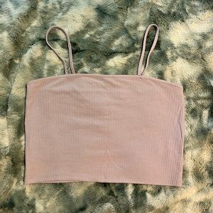 PacSun Ribbed Cropped Lavender Tank Top